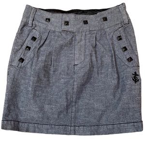 Obey Denim Mini Skirt